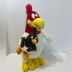 VINTAGE FOGHORN LEGHORN with HENERY HAWK plush stuffed animal looney toons